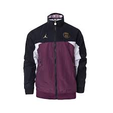 Jacket Nike Jordan X Paris Saint Germain Full Zip 2020 2021 Black Bordeaux White Metallic Gold Football Store Futbol Emotion