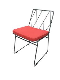 Metal Chair With Seat Pad Cyprus