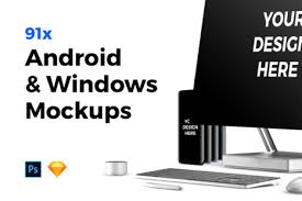 Download Popular Device Mockups On Yellow Images Creative Store PSD Mockup Templates