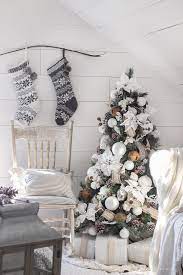 Love the buffalo check chair! White And Cream Christmas Bedroom Love Grows Wild Christmas Bedroom Christmas Tree Decorations Christmas Decorations Bedroom