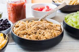 A crock pot recipe that requires little prep. Crockpot Chicken Tacos Recipe Just 3 Ingredients Eating Richly