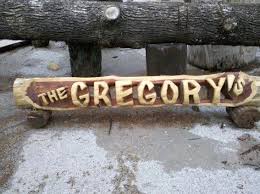 Chainsaw Carved Name Log Through Style Carved Wood Signs Wood Carving Tools Carving