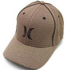 Hurley One And Only Brown Houndstooth Flexfit Hat Cap One Size M L Brown Houndstooth Houndstooth Flexfit