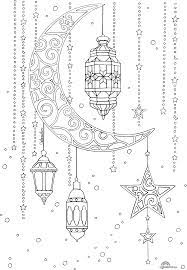 lune lanterne ramadan kids crafts coloring pages coloriage de sam le pompier