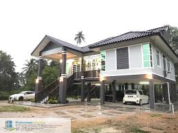 10 pilihan design rumah banglo untuk warga langkawi rpg group. Binaan Rumah Banglo Bertiang Tinggi Gaya Moden Dalam Suasana Kampung Hias My