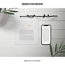 Hotspot hinting, blur effects, contextual layers Download Square Flyer Mockup For Free Flyer Mockup Free Flyer Mockup Mockup Free Psd