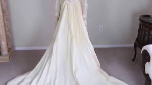 Vintage 1970s Wedding Dress Romantic Victorian Style With Detachable Train Youtube