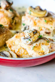 We've packed some mushrooms in for extra variety and plenty of garlic so it even smells fabulous while it's bubbling away! Creamy Garlic Chicken Thighs And Mushrooms Recipe Sweet Cs Designs