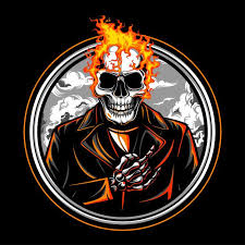 Skull Fire Vector Emblem Skull Fire Fire Vector Skull Logo