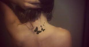 They can be blended with various other signs and colours and can be inscribed on any part of the body. 1000 Ideas About Small Butterfly Tattoo On Pinterest Butterfly Back Of Neck Tattoo Neck Tattoos Women Back Of Neck Tattoos For Women