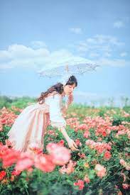 花海 人像 poco摄影 清凉入夏 唯美 清新 美女 tulle skirt tulle fashion