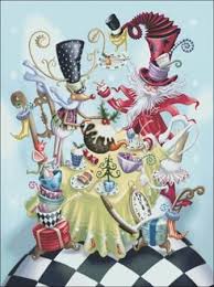 Maybe you would like to learn more about one of these? Click Here To View Larger Image Of Festive Mad Hatter Chart Christmas Illustration Christmas Art Whimsical Christmas