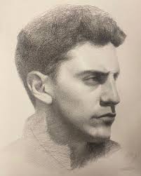 One artist, same model, different sightline. Student Olga Kholod  @olga.kholod.art is doing an amazing job capturing the likeness of model  Matthew @matthewsyogajourney! #portrait #portraiture #drawing #sightlines  #realism #art #lifedrawing #face ...