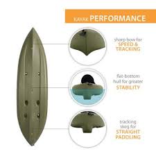 Multiple footrest positions for different size paddlers. Lifetime Tamarack Angler 100 Fishing Kayak Paddle Included