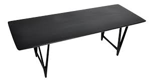 The unit also comes with bronze finished ferrules and its compact design makes it a catch for small living rooms. Mid Century Modern Painted Black Teakwood Coffee Table Chairish