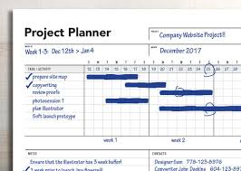 Ultimate Project Planner Gantt Chart