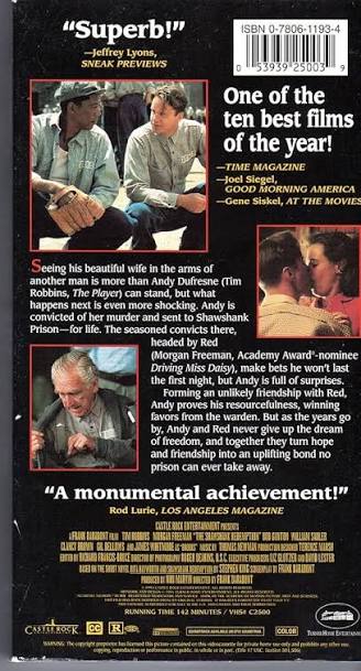 Amazon.com: Shawshank Redemption : Robbins, Freeman, Gunton, Sadler: Movies  & TV