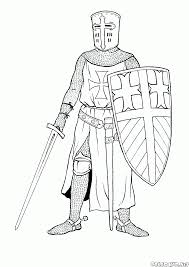 Free coloring sheets to print and download. Coloring Page Knight Crusade