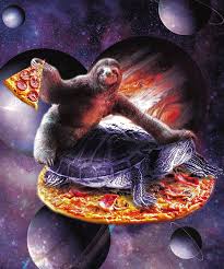 Trippy teeth psychedelic painting with endless galaxy, made by seller. Trippy Space Sloth Turtle Sloth Pizza Digital Art By Random Galaxy