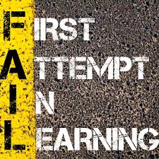 Try and Fail, but keep trying…. Because the next time you try, you may…