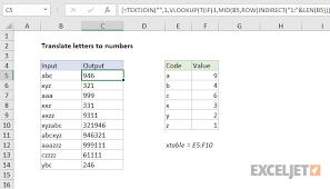 It will teach children to recognize letters, numbers, recognize and then . Excel Formula Translate Letters To Numbers Exceljet