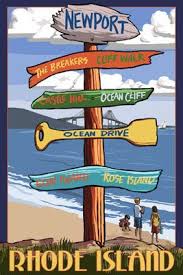 Newport Rhode Island Sign Destinations Lantern Press Poster Rhode Island Travel Travel Posters Retro Travel Poster