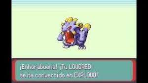 pokemon emerald shiny loudred evolves into shiny exploud