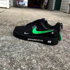 Custom Black And White Air Forces 1 Af1 Utility Custom By Me Ig Madebystvr Cute Shoes Boots Sneakers Shoe Boots