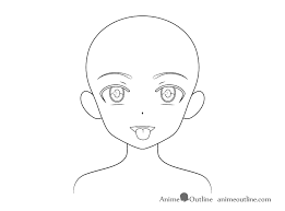 Toddler boy with dirty face sticking out tongue. How To Draw Anime Tongue Out Face Step By Step Animeoutline