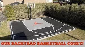 It is possible to design a double court in a spacious backyard. Our Backyard Basketball Court Youtube