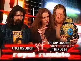 It's a perfectly executed story that cemented triple h as a main event player. Hhh Vs Cactus Jack Street Fight Wwf Royal Rumble 2000 Video Dailymotion