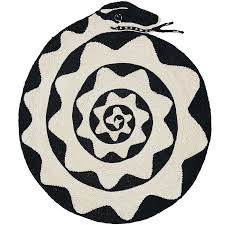Schumacher Charlap Hyman And Herrero Espiral Snake Black Natural Abaca Round Rug Round Rugs Rugs Rug Pattern
