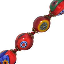 Red Glass Bead Necklace