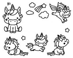 Disegno Da Colorare Kawaii Unicorni 10