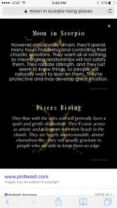 Moon In Scorpio With Pisces Rising Scorpio Moon Pisces Scorpio