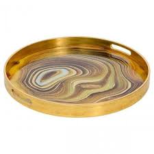 Shop for gold serving tray for sale on houzz and find the best gold serving tray for your style & budget. Circular Gold Serving Tray With Sand Design