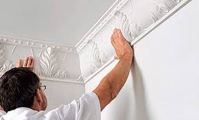Coller Des Corniches Au Plafond Corniches Moulure Plafond