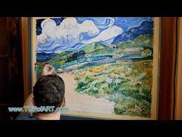 Van Gogh Mountainous Landscape Behind Saint Paul Hospital Oil Painting Reproduction Youtube