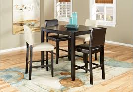 Sunset View Espresso 5 Pc Counter Height Dining Room W Brown Barstools Dining Room Sets Affordable Dining Room Sets Dining Room Table Chairs