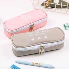 Find More Pencil Bags Information About Pu Leather Pencil Bag Music Player Box D Bag Bags Coisas De Papelaria Estojos Para Meninas Acessorios Escolares