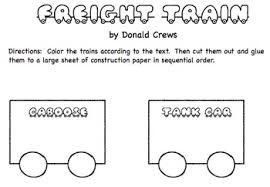 Freight train and railroad coloring pages #13076088. Freight Train By Donald Crews Worksheets Teaching Resources Tpt