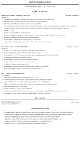 asic / layout design engineer resume