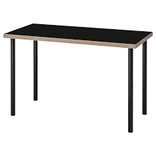 Build this table from one sheet of plywood. Linnmon Table Top Black Plywood 120x60 Cm Ikea