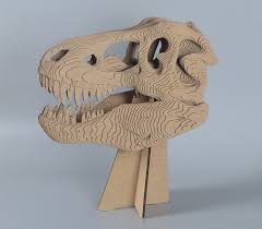 T Rex Skull Statue Diy Cardboard Sculpture Diy Papercraft Etsy Cardboard Sculpture Skull Statue Sculpture