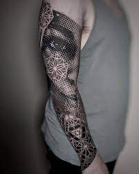 Fantastic Geometric Dotwork Sleeve By Jessi Manchester Jessimanchester From Los Angeles Ca Geometric Tattoos Men Geometric Sleeve Tattoo Tattoos For Guys