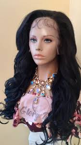 Black Wavy Lace Frontal Wig Pre-Plucked HD Lace Wig Yaki Human Hair Blend  Wig For Women 13X6 Free Parting Glory Tress Halloween // ESSENCE