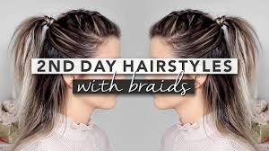 Wet it and forget it. Easy Second Day Hairstyles With Braids Youtube