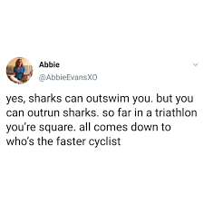This article focuses on the interactions between izzy and owen. Sharks So Aero Though Triathlon