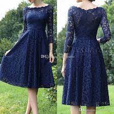Short wedding dress trumpet/mermaid wedding dresses lace wedding dress wedding dresses in color beach wedding dresses boho wedding dress. Elegant Royal Blue Lace Bridesmaid Dresses Bateau 3 4 Long Sleeves Knee Length Wedding Party Dress Cheap From Lpdqlstudio 100 61 Dhgate Com Lace Dress With Sleeves Bridesmaid Dresses Plus Size Lace Bridesmaid Dresses