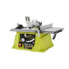Twist the blade clamp screws by hand to loosen them up. 10 In Table Saw Ryobi Tools